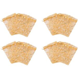 TLILY 400 Pcs 9 X12cm Sheer Drawstring Heart Organza Pouches Party Wedding Favor Christmas (Gold) TLILY 400 Pcs 9 X12cm Sheer Drawstring Heart Organza Pouches Party Wedding Favor Christmas (Gold)