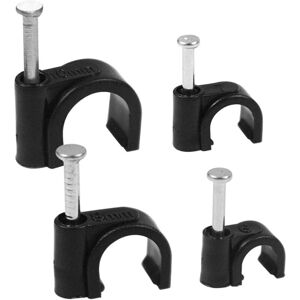 Memkey - 400pcs Cable Clips Cable Ties 6mm 7mm 8mm 10mm Cable Hanger Wall Cable Ties for Electrical Wires/Cable Organizer Black Memkey - 400pcs Cable Clips Cable Ties 6mm 7mm 8mm 10mm Cable Hanger Wall Cable Ties for Electrical Wires/Cable Organizer Black