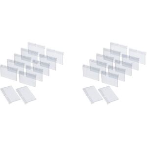 TLILY 400 Pieces Clear Plastic Shelf Label Holders for Retail Merchandise Price (6 x 4 cm) TLILY 400 Pieces Clear Plastic Shelf Label Holders for Retail Merchandise Price (6 x 4 cm)