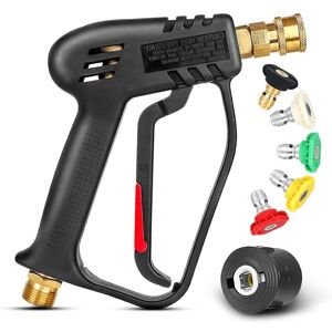 Tinor - 4000 psi Pressure Washer Gun with 5 Interchangeable Spray Nozzles, Jet Wash Gun with 1/4' Quick Connect and M22 Coupler Tinor - 4000 psi Pressure Washer Gun with 5 Interchangeable Spray Nozzles, Jet Wash Gun with 1/4' Quick Connect and M22 Coupler