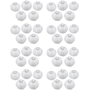 TLILY 40Pcs 4 Inch 10cm Round Paper Lantern for Birthday Wedding Party Decor diy Creavtive(White) TLILY 40Pcs 4 Inch 10cm Round Paper Lantern for Birthday Wedding Party Decor diy Creavtive(White)