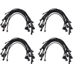 Tlily - 40PCS 4 Pin pwm Fan Extension Power Cable Connector Case Male to Female Extending Cables Compatible with 4 Pin/3Pin Fan Tlily - 40PCS 4 Pin pwm Fan Extension Power Cable Connector Case Male to Female Extending Cables Compatible with 4 Pin/3Pin Fan