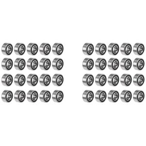 Tlily - 40PCS MR105-2RS 5X10X4mm Ball Bearing Steel Double-Shielded Miniature Ball Bearings,Black Tlily - 40PCS MR105-2RS 5X10X4mm Ball Bearing Steel Double-Shielded Miniature Ball Bearings,Black
