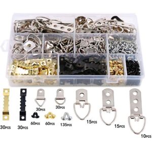 Csparkv - 415 Pcs Picture Hooks Wall Mounted Picture Hangers Metal Picture Frame Hooks for Photo Frames Picture Hanging Wall Hangers for Frames Photo Csparkv - 415 Pcs Picture Hooks Wall Mounted Picture Hangers Metal Picture Frame Hooks for Photo Frames Picture Hanging Wall Hangers for Frames Photo