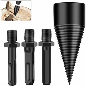 WOIYIC 42mm Wood Splitting Drill Bit, Conical Wood Splitter for Wood Drill and Firewood Cutter High Speed Steel Conical Splitter with 3 Handles WOIYIC 42mm Wood Splitting Drill Bit, Conical Wood Splitter for Wood Drill and Firewood Cutter High Speed Steel Conical Splitter with 3 Handles