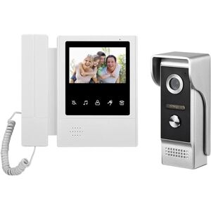 GOTRAYS 4.3 inch Wired Video Door Phone System Visual Intercom Doorbell with 1 Monitor + 1700TVL Outdoor Camera for Home Surveillance GOTRAYS 4.3 inch Wired Video Door Phone System Visual Intercom Doorbell with 1 Monitor + 1700TVL Outdoor Camera for Home Surveillance