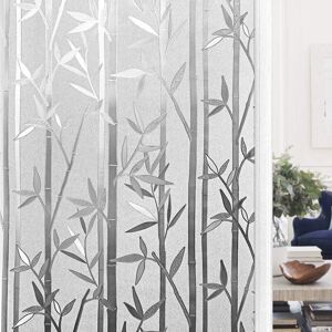 LINGHHANG 44.5x200cm Blackout Window Film, Electrostatic Glass Film, Non-Adhesive, Opaque, UV-Resistant for Kitchen, Office, Bedroom Decoration, Bamboo Pattern LINGHHANG 44.5x200cm Blackout Window Film, Electrostatic Glass Film, Non-Adhesive, Opaque, UV-Resistant for Kitchen, Office, Bedroom Decoration, Bamboo Pattern