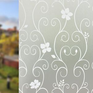 (45 x 200 cm, White Flower) Anti-Peep Window Film Electrostatic Glass Film Adhesive Window Film Blackout Window Film Anti-UV Window Film for Office (45 x 200 cm, White Flower) Anti-Peep Window Film Electrostatic Glass Film Adhesive Window Film Blackout Window Film Anti-UV Window Film for Office