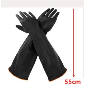 CYSLMUK 55CM Heavy Duty Black Gloves, 1 Pair Chemical Resistant Latex Gloves Industrial Safety Rubber Long Protective Gloves CYSLMUK 55CM Heavy Duty Black Gloves, 1 Pair Chemical Resistant Latex Gloves Industrial Safety Rubber Long Protective Gloves