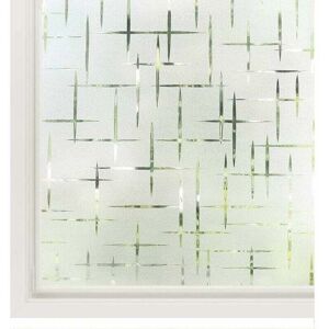 LINGHHANG 45x200cm Static Cling Window Film Frosted Privacy Glass Film Non-Adhesive Anti uv Window Film Cross Pattern Glass Sticker for Home Office and Kitchen LINGHHANG 45x200cm Static Cling Window Film Frosted Privacy Glass Film Non-Adhesive Anti uv Window Film Cross Pattern Glass Sticker for Home Office and Kitchen