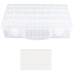 TLILY 48 Compartment Storage Box Clear Seed Bead Organizer Small Removable Container with Lid for Beads TLILY 48 Compartment Storage Box Clear Seed Bead Organizer Small Removable Container with Lid for Beads