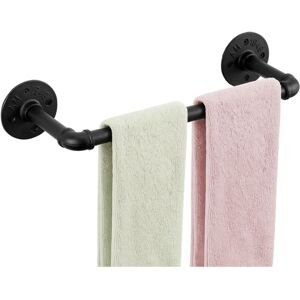 48cm x 8.5cm Iron Pipe Towel Bar Industrial Pipe Towel Rail Wall Mounted Clothes Bar Rack Detachable Hanging Garment Rack Hand Towel Holder 2PCS Black 48cm x 8.5cm Iron Pipe Towel Bar Industrial Pipe Towel Rail Wall Mounted Clothes Bar Rack Detachable Hanging Garment Rack Hand Towel Holder 2PCS Black