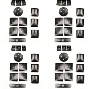 TLILY 48Pcs Car Door Armrest Window Switch Button Trim Cover Sticker for Ml A Bceg Class W204 X166 TLILY 48Pcs Car Door Armrest Window Switch Button Trim Cover Sticker for Ml A Bceg Class W204 X166