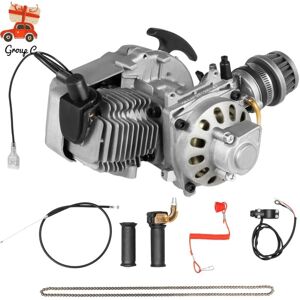 CNCEST 49cc 2 Stroke Pull Start Engine Starter Motor, 2 Stroke Single Cylinder Gasoline Electric Bike Engine Scooter for Pocket Bike Mini Dirt Bike ATV CNCEST 49cc 2 Stroke Pull Start Engine Starter Motor, 2 Stroke Single Cylinder Gasoline Electric Bike Engine Scooter for Pocket Bike Mini Dirt Bike ATV