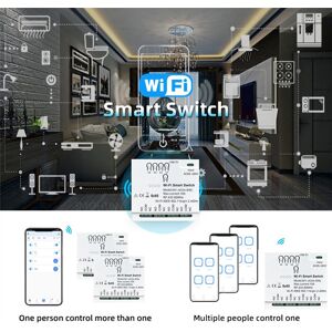 Tlily - 4CH WiFi Smart Switch+RF433 Remote 85-265V 2.4G Home Automation Module for iftt Tlily - 4CH WiFi Smart Switch+RF433 Remote 85-265V 2.4G Home Automation Module for iftt