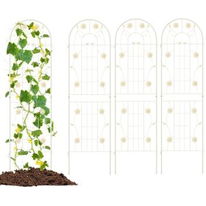 Costway - 4Pack 180cm x 50cm Metal Garden Trellis Rustproof Plant Support Climbing Plants Costway - 4Pack 180cm x 50cm Metal Garden Trellis Rustproof Plant Support Climbing Plants