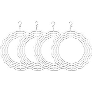 TLILY 4Pack 8Inch Sublimation Wind Spinner Blanks,3D Double Sided Powered Sculpture for Yard Garden TLILY 4Pack 8Inch Sublimation Wind Spinner Blanks,3D Double Sided Powered Sculpture for Yard Garden