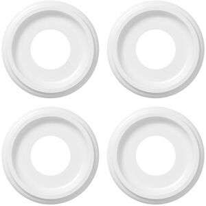 TLILY 4Pack White Molded Nylon Ceiling Medallion for Light Fixtures and Fans 10InOD X 4In ID 1-2/8In P(Up To7-1/4In) TLILY 4Pack White Molded Nylon Ceiling Medallion for Light Fixtures and Fans 10InOD X 4In ID 1-2/8In P(Up To7-1/4In)