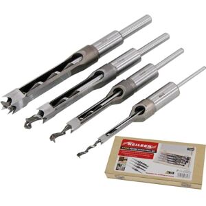Neilsen 4pc Wood Square Auger Drill Bit Woodwork Mortice Hole Cutter Set Neilsen 4pc Wood Square Auger Drill Bit Woodwork Mortice Hole Cutter Set