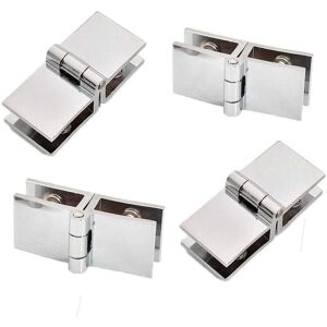 Cyslmuk - 4pcs 180 Degree Glass Door Hinges, Glass Door Hinges, Zinc Alloy Glass Door Hinges, Easy to Install, Suitable for Display Cabinets, Wine Cyslmuk - 4pcs 180 Degree Glass Door Hinges, Glass Door Hinges, Zinc Alloy Glass Door Hinges, Easy to Install, Suitable for Display Cabinets, Wine