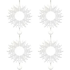 TLILY 4Pcs 8 Inch Sublimation Wind Spinner Blanks 3D Spinners Hanging for Indoor Outdoor Garden Decoration TLILY 4Pcs 8 Inch Sublimation Wind Spinner Blanks 3D Spinners Hanging for Indoor Outdoor Garden Decoration