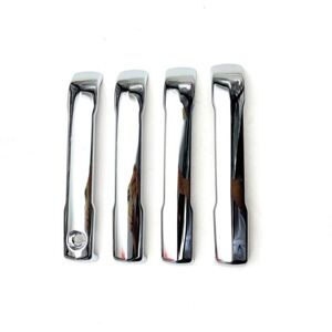 Tlily - 4PCS abs Silver Chrome Outer Side Door Handle Cover Trim with Smart Hole for Toyota-Tundra 2022+ Tlily - 4PCS abs Silver Chrome Outer Side Door Handle Cover Trim with Smart Hole for Toyota-Tundra 2022+