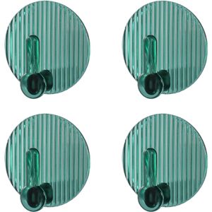 Groofoo - 4pcs Adhesive Hooks No Drilling Strong Self Adhesive Towel Coat Hooks for Bathroom Shower Kitchen Keys Door Green Groofoo - 4pcs Adhesive Hooks No Drilling Strong Self Adhesive Towel Coat Hooks for Bathroom Shower Kitchen Keys Door Green