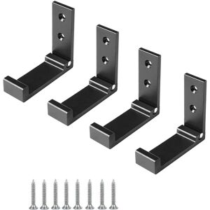Linghhang - 4Pcs (Black) Aluminum Alloy Wall Mounted Hanger Hook 90° Foldable Coat Hooks with Screws for Wall Door Cabinet Kitchen Bathroom Wall Linghhang - 4Pcs (Black) Aluminum Alloy Wall Mounted Hanger Hook 90° Foldable Coat Hooks with Screws for Wall Door Cabinet Kitchen Bathroom Wall
