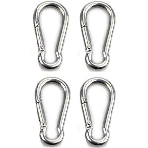 GOTRAYS 4pcs Heavy Duty Carabiner Hooks for Sports, Locking Dogs, Hammock Swing, 304 Stainless Steel, 8mm Thickness GOTRAYS 4pcs Heavy Duty Carabiner Hooks for Sports, Locking Dogs, Hammock Swing, 304 Stainless Steel, 8mm Thickness