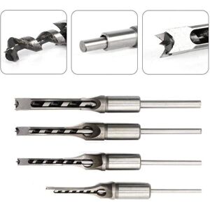 Csparkv - 4pcs hss Twist Drill Bits Woodworking Square Drilling Tools Square Mortising Square Hole Csparkv - 4pcs hss Twist Drill Bits Woodworking Square Drilling Tools Square Mortising Square Hole