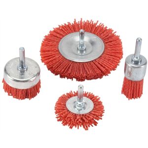 TLILY 4Pcs Nylon Filament Abrasive Wire Cup Brush End Kit for Drill Rotary Tool with 1/4 Inch Shank TLILY 4Pcs Nylon Filament Abrasive Wire Cup Brush End Kit for Drill Rotary Tool with 1/4 Inch Shank