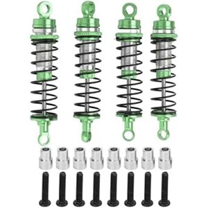 GOTRAYS 4Pcs RC Shock Absorber Set, 1/18 RC Car Front and Rear Aluminum Alloy Shock Absorber Damper Compatible with Latrax Teton RC Car(Green) GOTRAYS 4Pcs RC Shock Absorber Set, 1/18 RC Car Front and Rear Aluminum Alloy Shock Absorber Damper Compatible with Latrax Teton RC Car(Green)