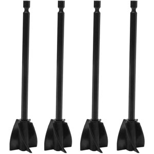 Groofoo - 4Pcs Resin Mixer Paddles Strong Uniform Mixing 5 Blades Reusable Paint Mixer Drill Attachment Black Groofoo - 4Pcs Resin Mixer Paddles Strong Uniform Mixing 5 Blades Reusable Paint Mixer Drill Attachment Black