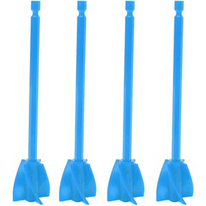 Groofoo - 4Pcs Resin Mixer Paddles Strong Uniform Mixing 5 Blades Reusable Paint Mixer Drill Attachment Blue Groofoo - 4Pcs Resin Mixer Paddles Strong Uniform Mixing 5 Blades Reusable Paint Mixer Drill Attachment Blue