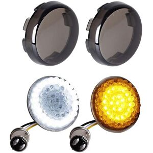 Tlily - 4PCS Smoked Front Turn Signals led Lights Panel Motorcycle 1157 Insert Kit for Dyna Road Street Glide Tlily - 4PCS Smoked Front Turn Signals led Lights Panel Motorcycle 1157 Insert Kit for Dyna Road Street Glide