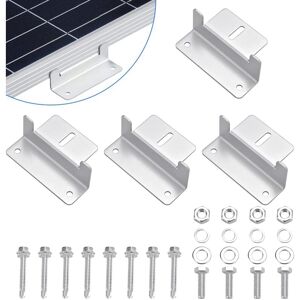 Memkey - 4pcs Solar Panel z Bracket, Aluminum Alloy Solar Panel z Bracket Mounting Kits with Nuts and Bolts for rv Roof Boat Cabin Memkey - 4pcs Solar Panel z Bracket, Aluminum Alloy Solar Panel z Bracket Mounting Kits with Nuts and Bolts for rv Roof Boat Cabin