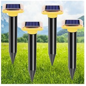 Linghhang - 4Pcs Solar Ultrasonic Mole Repeller IP66 Waterproof Mole Repellents Ultrasonic Snake Repellent Anti Rodents Linghhang - 4Pcs Solar Ultrasonic Mole Repeller IP66 Waterproof Mole Repellents Ultrasonic Snake Repellent Anti Rodents