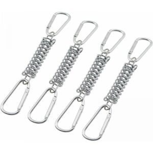 CYSLMUK 4pcs Tension Spring Buckle Awning Fixing - Shade Sail Fixings Accessories Stainless Steel with 4 Coil Springs 8 Carabiners for Tents Awnings Camping CYSLMUK 4pcs Tension Spring Buckle Awning Fixing - Shade Sail Fixings Accessories Stainless Steel with 4 Coil Springs 8 Carabiners for Tents Awnings Camping