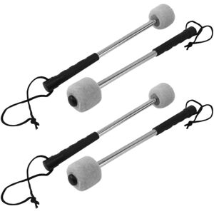 Tlily - 4Pcs Timpani Mallets with Stainless Steel Handle, White Tlily - 4Pcs Timpani Mallets with Stainless Steel Handle, White