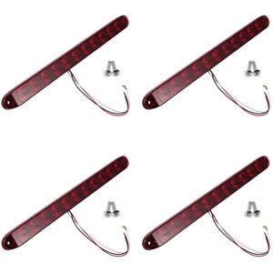 TLILY 4Pcs Trailer Light Bar 11 led 15 Inch Red Brake Third 3Rd Parking Tail Turn Stop Sealed Identification Truck Waterproof TLILY 4Pcs Trailer Light Bar 11 led 15 Inch Red Brake Third 3Rd Parking Tail Turn Stop Sealed Identification Truck Waterproof
