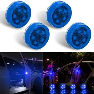 LINGHHANG 4pcs Universal Wireless Car Door led Warning Light Safety Light Strobe Lights for Anti Rear-end Collision (Blue) LINGHHANG 4pcs Universal Wireless Car Door led Warning Light Safety Light Strobe Lights for Anti Rear-end Collision (Blue)