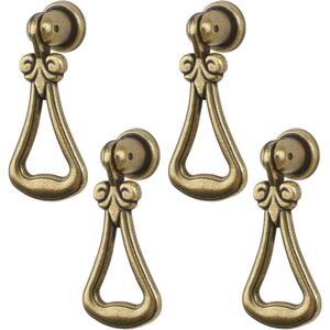 Csparkv - 4pcs Vintage Zinc Alloy Pendant Handles with Triangle Ring Green Bronze for Cabinets Cupboards Drawers Doors Furniture Decorative Csparkv - 4pcs Vintage Zinc Alloy Pendant Handles with Triangle Ring Green Bronze for Cabinets Cupboards Drawers Doors Furniture Decorative
