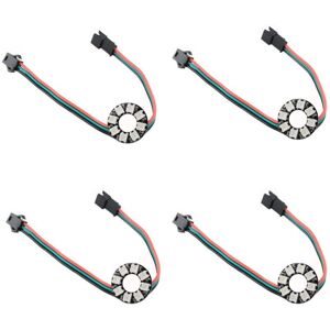 WOIYIC 4pcs WS2812 RGB LED Ring with SM2.54-3P Wire, 8pcs WS2812B 5050 LEDs with Built-in Drivers Individually Addressable DC5V for Arduino Raspberry Pi WOIYIC 4pcs WS2812 RGB LED Ring with SM2.54-3P Wire, 8pcs WS2812B 5050 LEDs with Built-in Drivers Individually Addressable DC5V for Arduino Raspberry Pi