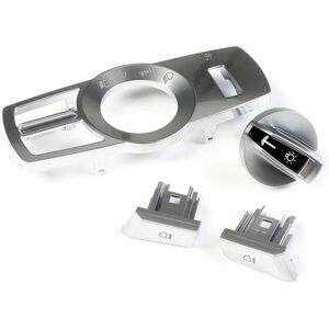 Tlily - 4Pcs/Set Headlight Switch Rotation Button Head Light Lamp Control Panel for bmw 5 6 7 Series X3 X4 Silver Tlily - 4Pcs/Set Headlight Switch Rotation Button Head Light Lamp Control Panel for bmw 5 6 7 Series X3 X4 Silver