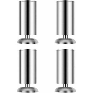 LINGHHANG 4X 50 x 80mm Furniture Legs, Stainless Steel Kitchen Cabinet Cupboard Feet Round Feet - Rubber Mats - Safe and Quiet LINGHHANG 4X 50 x 80mm Furniture Legs, Stainless Steel Kitchen Cabinet Cupboard Feet Round Feet - Rubber Mats - Safe and Quiet