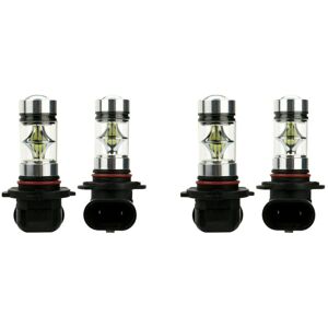 Tlily - 4X 6000K Super White H10 9045 9145 9140 100W 1200LM led Fog Light Bulb Projector Driving drl Tlily - 4X 6000K Super White H10 9045 9145 9140 100W 1200LM led Fog Light Bulb Projector Driving drl