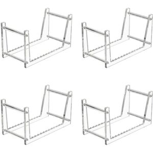 TLILY 4X Clear Vinyl Record Stand Holder for Desktop Album Storage, Acrylic Vinyl Record Shelf Display 50 TLILY 4X Clear Vinyl Record Stand Holder for Desktop Album Storage, Acrylic Vinyl Record Shelf Display 50