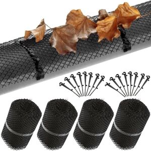 WOIYIC 4x Gutter guards with 60 fixing clips, 16cm6m WOIYIC 4x Gutter guards with 60 fixing clips, 16cm6m