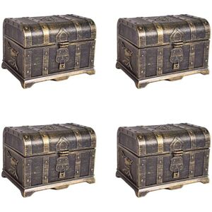 Tlily - 4X Pirate Chest Decorative Keepsake Box Plastic Toy Boxes Party Decor Large Size b Tlily - 4X Pirate Chest Decorative Keepsake Box Plastic Toy Boxes Party Decor Large Size b