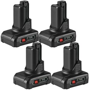 POWERWINGS 4X Replace Bosch Battery 12V Max 10.8V 4.0Ah gsc gsa gro gos gop gli gks gdr gas 10.8 v-li Series gsr gsc gsa gos gop gli gdr 12V-Li Series 1 600 Z00 POWERWINGS 4X Replace Bosch Battery 12V Max 10.8V 4.0Ah gsc gsa gro gos gop gli gks gdr gas 10.8 v-li Series gsr gsc gsa gos gop gli gdr 12V-Li Series 1 600 Z00
